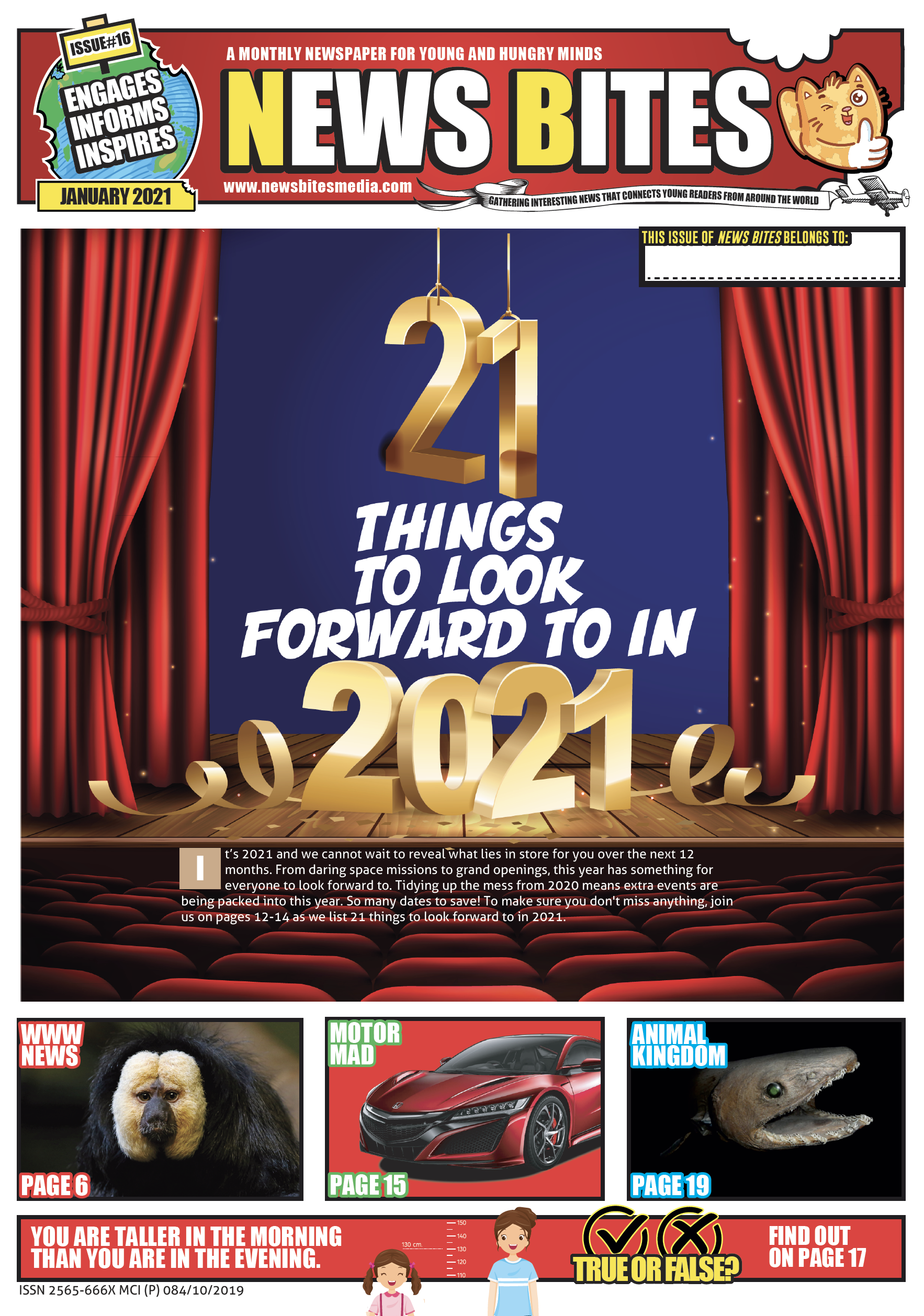 Newsbites Magazines for Schools - Issue No. 16, January 2021